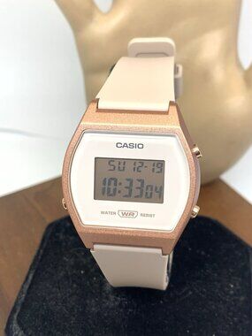 Casio Women's Watch LW204 Quartz Digital Rose Gold Blush Pink Resin 3294 35mm